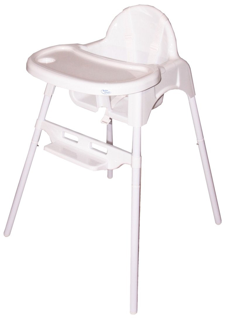 Bebe Style Classic 2-in-1 Highchair with 5 Point Safety Harness, IS6HCWHITE