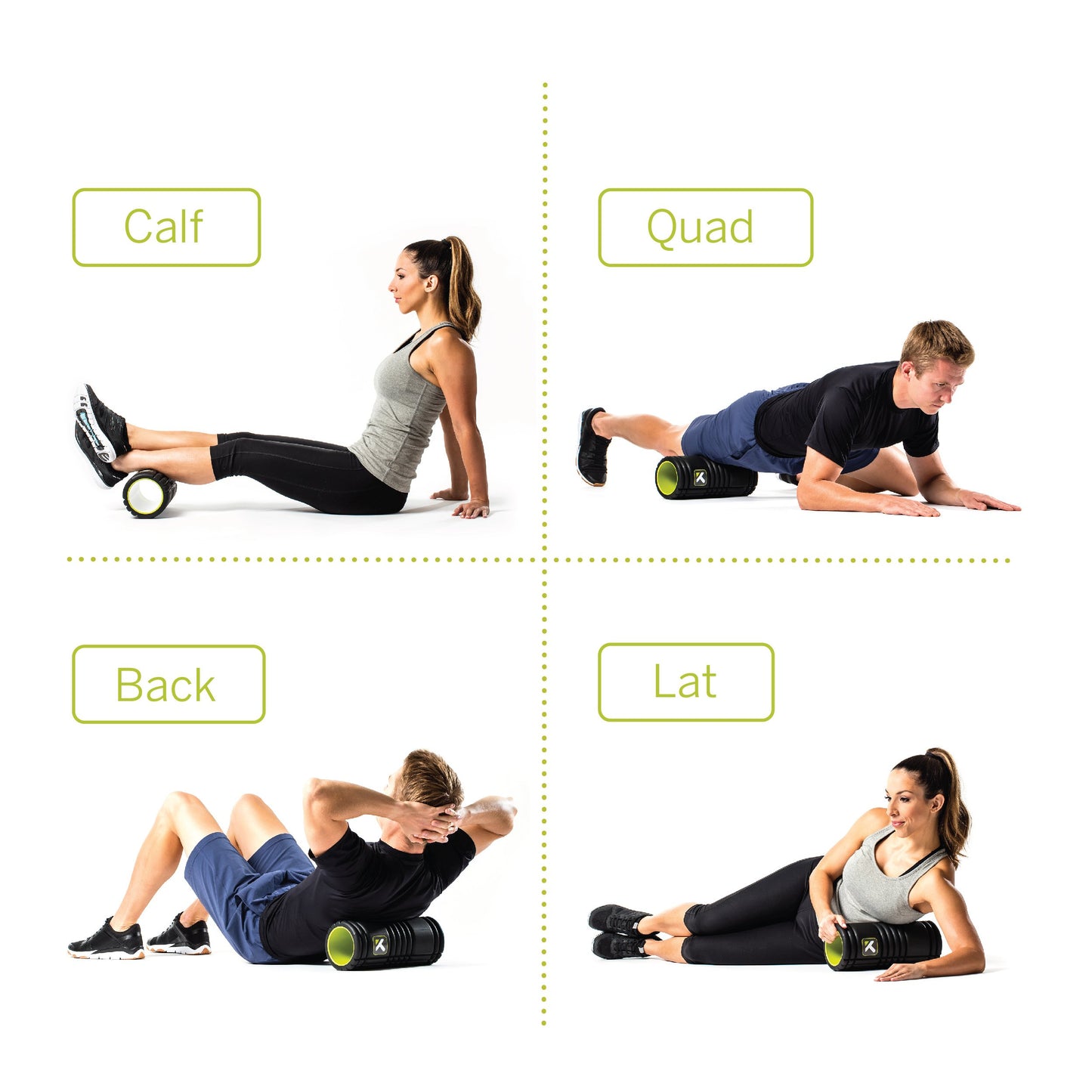 TriggerPoint Grid Foam Roller - Multi-Density Exterior, Rigid Core - Trusted by Therapists and Athletes - Standard Density, includes Online Instructional Videos