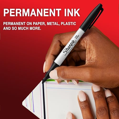 SHARPIE Glam Pop Permanent Markers, Fine Point for Bold Details, Assorted Vibrant Colours, 24 Marker Pens