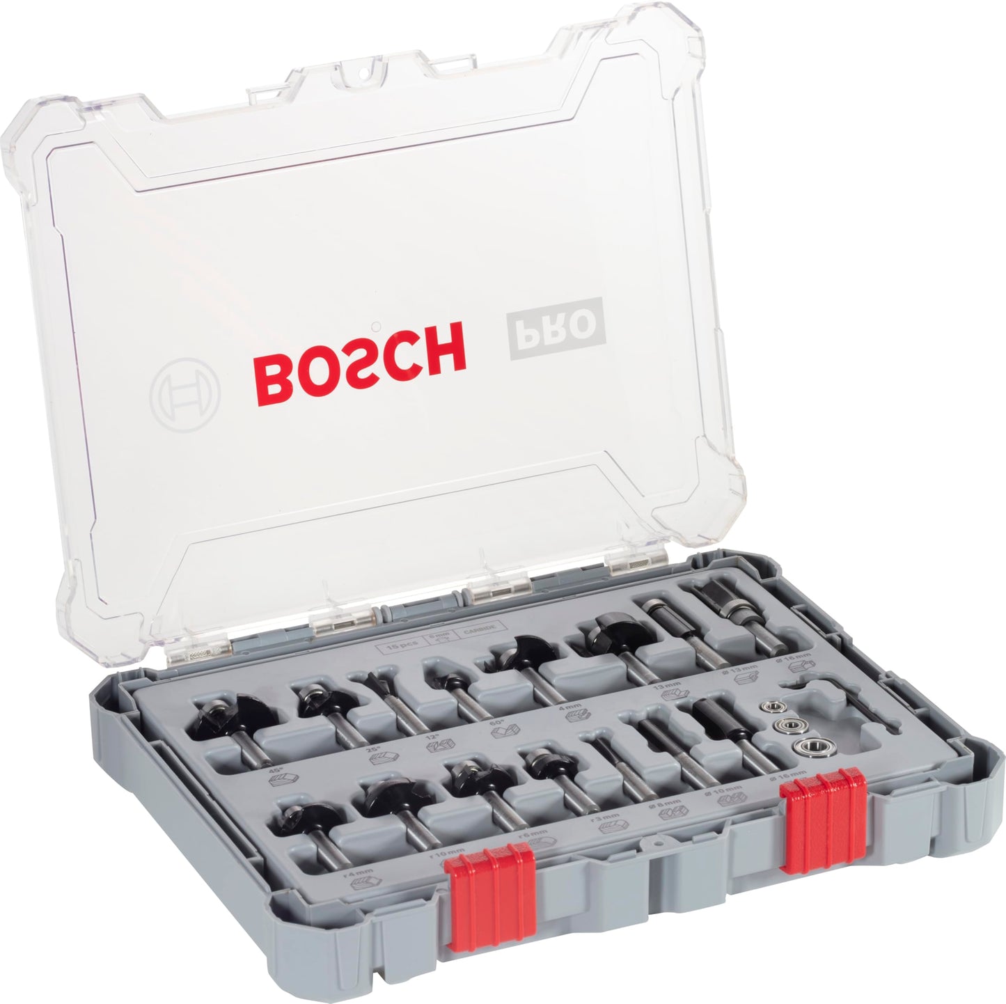 Bosch Professional 6 pcs. Straight Router Bit Set