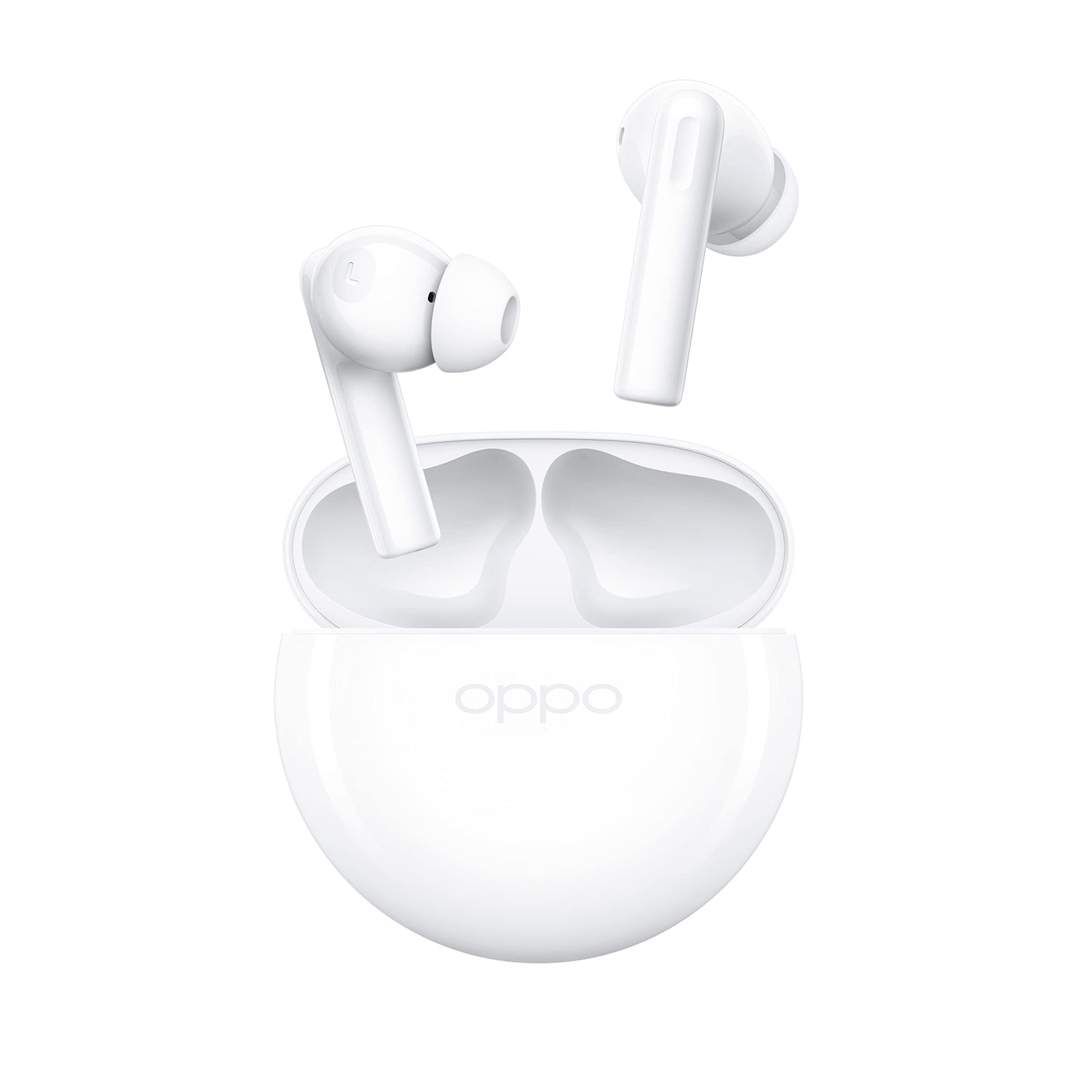 Oppo Enco Buds2 Wireless Headphone, Up To 28 Hours Of Listening Time, Noise Cancellation, White