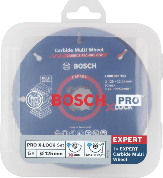 Bosch Professional Straight Cutting Disc Standard (for Inox, X-LOCK, Diameter 115 mm, Bore Diameter: 22.23 mm, Thickness: 1 mm), 2608619261