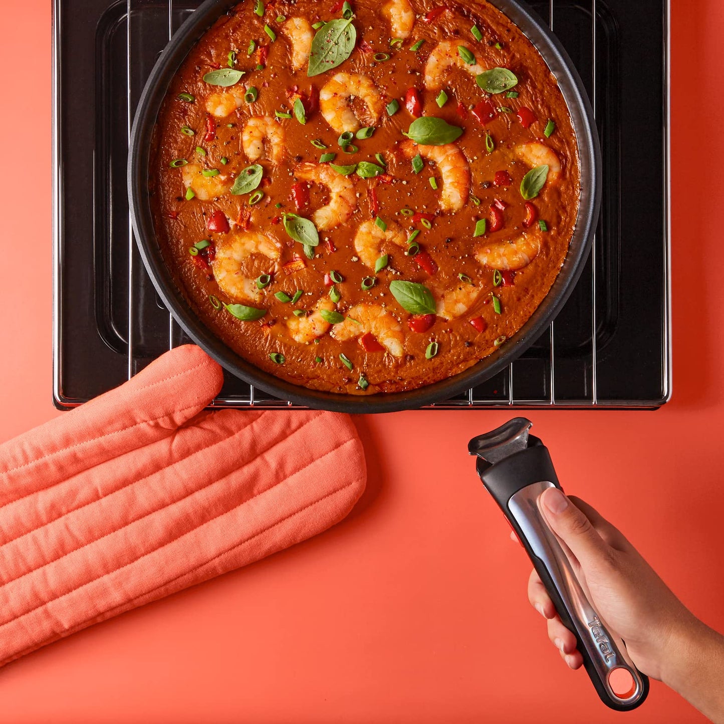 Tefal Ingenio Preference Frying Pan 28 cm, Stackable, Stainless Steel, Induction, Versatility, Space Saving, L9720602, Silver