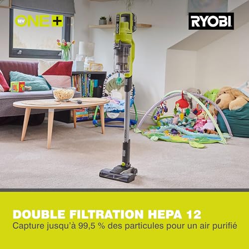 RYOBI RSV18-0 Brushed Stick Vac Hypergreen