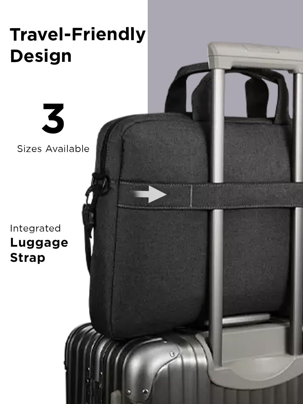 Lenovo Laptop Shoulder Bag T210, 15.6-Inch Laptop or Tablet, Sleek, Durable and Water-Repellent Fabric, Lightweight Toploader, Business Casual or School, GX40Q17229, Black