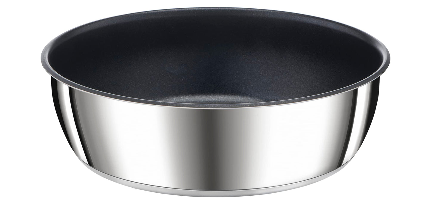 TEFAL L9733502 INGENIO PREFERENCE Sauteuse 24 cm, inox, antiadhésif, poignée vendue séparément, tous feux dont induction,