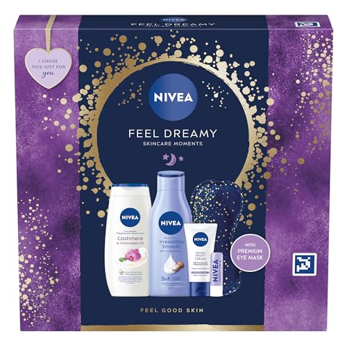 NIVEA Gift Set (4 Products), Women's Gift Set with Skincare Essentials, Includes Body Lotion, Face Mask, Face Wash, and Day Cream