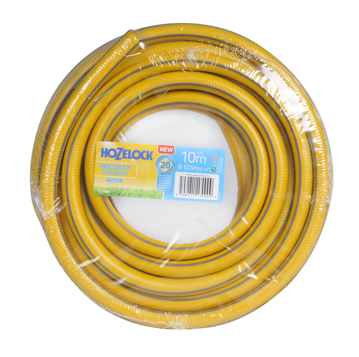 Hozelock Tricoflex Ultraflex Hose, Yellow, 12.5 mm x 10 m