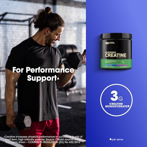 Optimum Nutrition Micronised Creatine Powder, 100% Pure Creatine Monohydrate Powder for Performance and Muscle Power