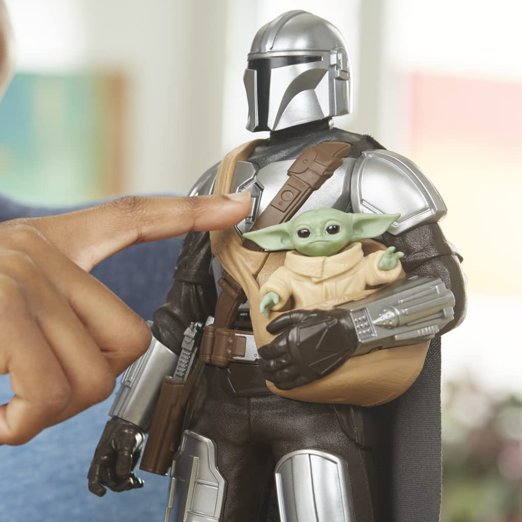 Star Wars - Galactic Action - The Mandalorian & Grogu - 12" Scale Interactive Electronic Figures Toys for Kids - Age: 4+