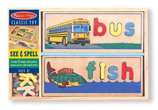Melissa & Doug Spanish See & Spell Educational Language Learning Toy