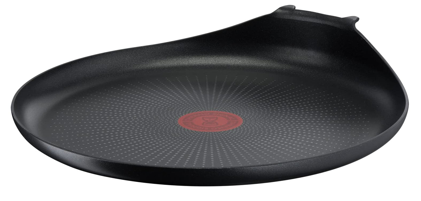 Tefal Ingenio L1461004 L1461004 Crepe Pan, 27 cm, Non-Induction, Non-Stick Coating, Stackable, Dishwasher-Safe, Easy Plus, Black