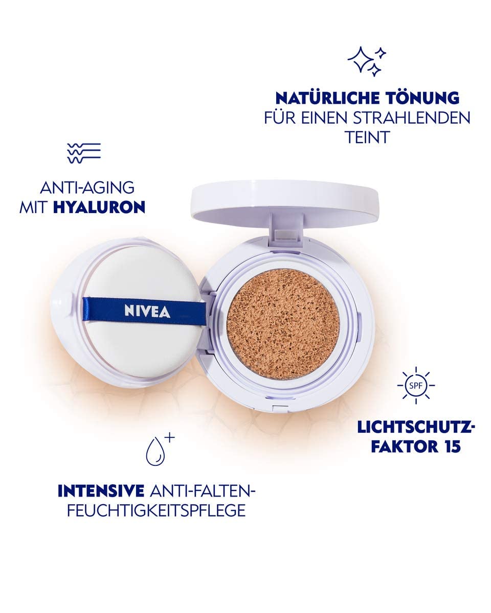 NIVEA 3-in-1 Anti-Age Care Pillow for Natural Tint and Moisture, for Medium Skin Types, 15 ml