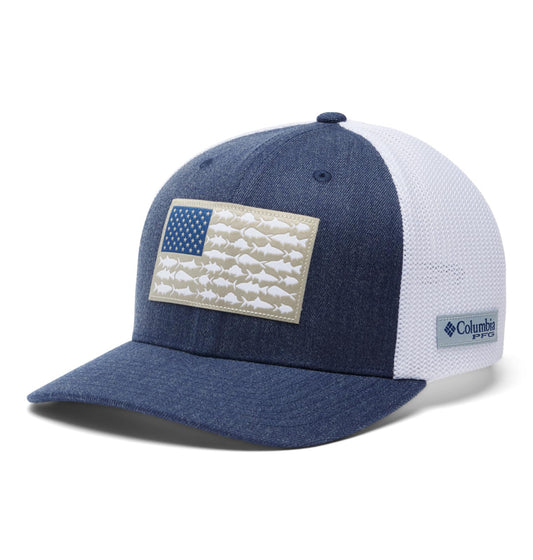 Columbia PFG Logo Mesh Snap Back-High Crown
