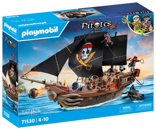 Playmobil 71418 Pirates: Small Pirate Vessel, exciting adventures on the high seas, complete with extensive accessories, fun imaginative role-play, playsets suitable for children ages 4+