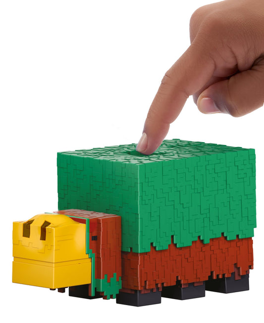 Mattel Minecraft Sniffer Action Figure with Game-Accurate Sounds, 3.25-inch Scale Collectible Toy, Pixelated Design, HXM85