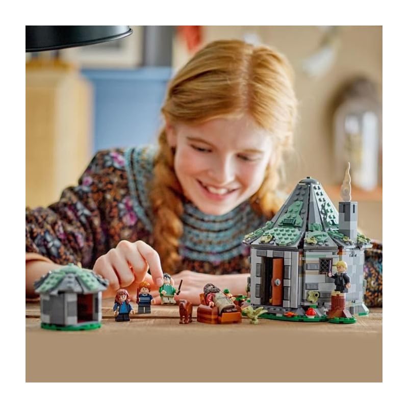 LEGO Harry Potter Hagrid’s Hut: An Unexpected Visit, Toy House for 8 Plus Year Old Kids, Boys & Girls, Includes Dragon and Dog Figures plus 5 Character Minifigures Hermione & Ron, Gift Idea 76428