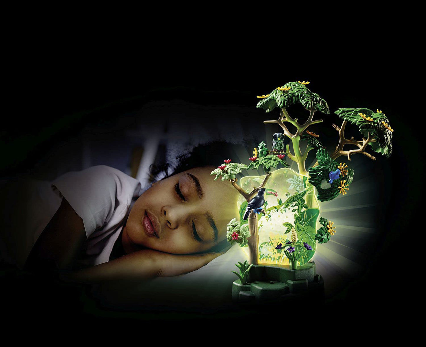 Playmobil Wiltopia 71009 Rainforest Nightlight with Toy Animals, Light and Sound, Sustainable Toy for Children Ages 4+