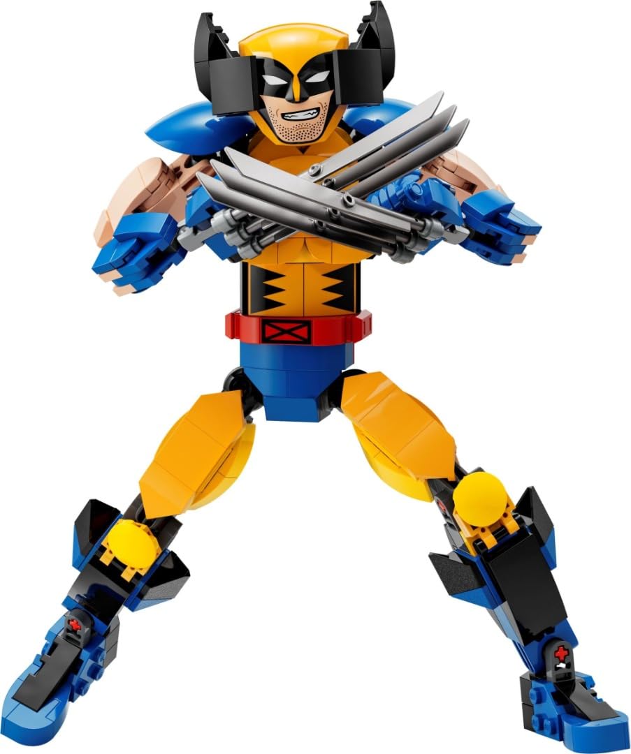 LEGO Marvel Wolverine Construction Figure, X-Men Action Figure Set with 6 Claw Elements, Play and Display Iconic Superheroes Collection, Collectible Toys 76257