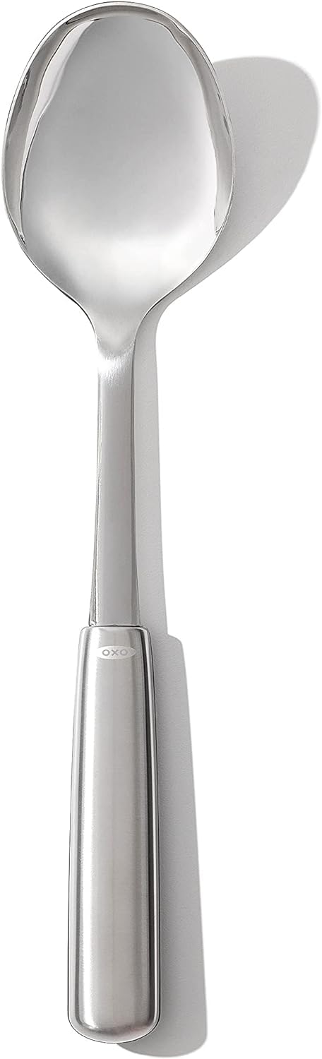 OXO Good Grips Nylon Cooking Spoon - Dishwasher Safe Kitchen Spoon for Non-Stick Cookware - Black, for Sauces and More