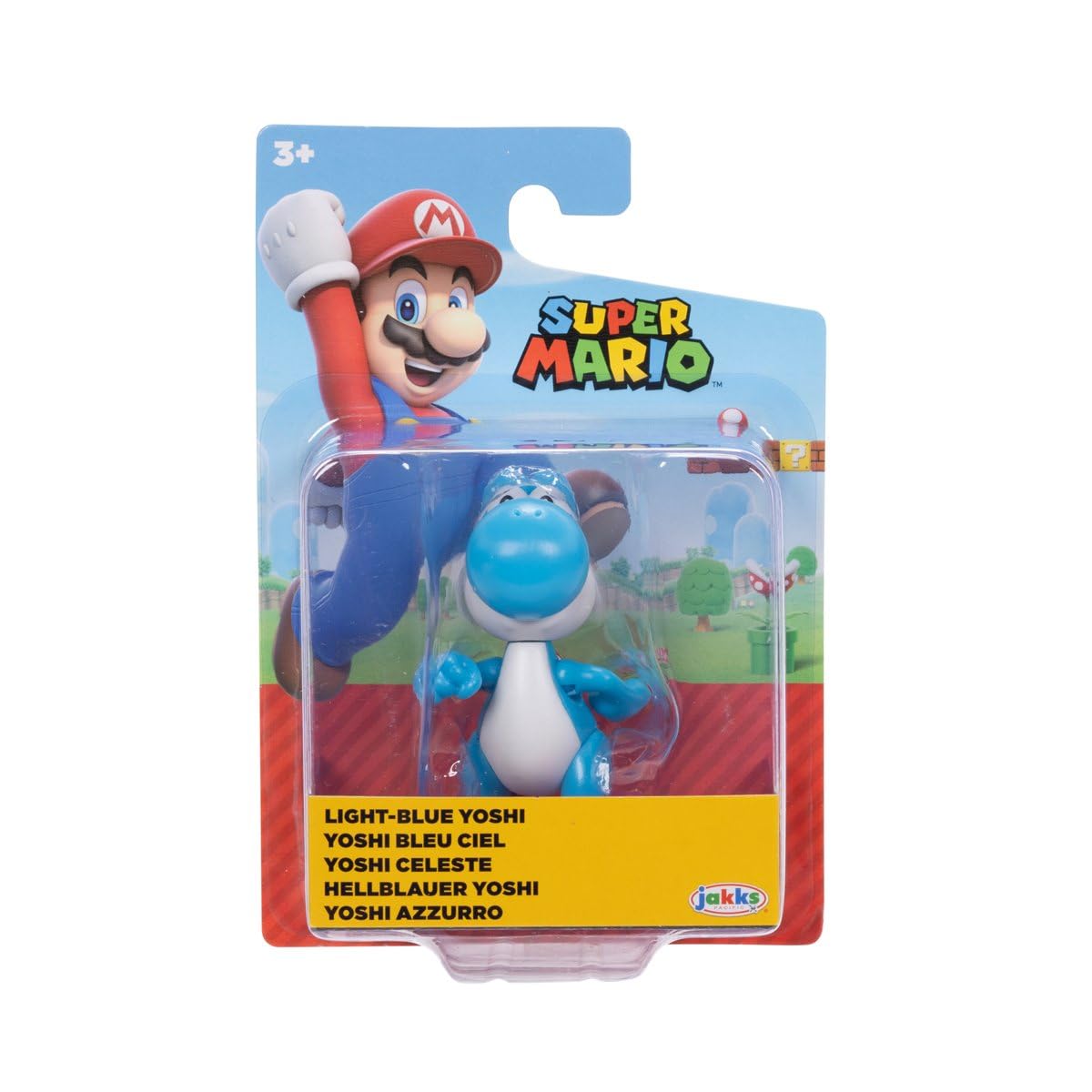 Nintendo - Super Mario Bros - 2.5" articulated figure - Sky Blue Yoshi Figures