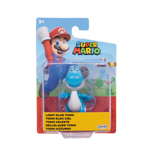 Nintendo - Super Mario Bros - 2.5" articulated figure - Sky Blue Yoshi Figures