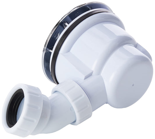 VeeBath, verchromte Ablaufgarnitur, 90 mm, für Duschen, Chrom, schneller Abfluss, hochwertiges modernes Design, einfach zu reinigen