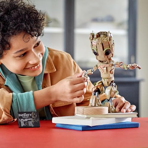 LEGO 76217 Marvel I am Groot Buildable Toy, Guardians of the Galaxy 2 Set, Collectable Baby Groot Model Figure, Gift Idea