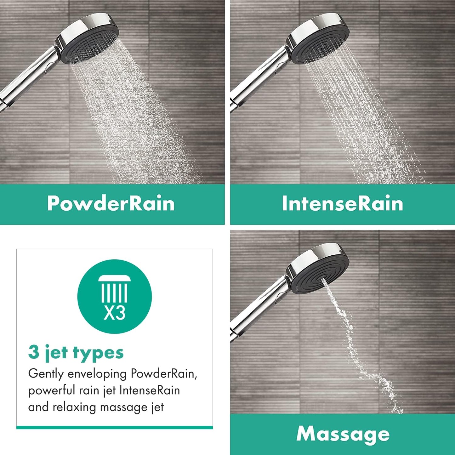 Hansgrohe Hand Shower Pulsify Select S, Shower Head 105 mm