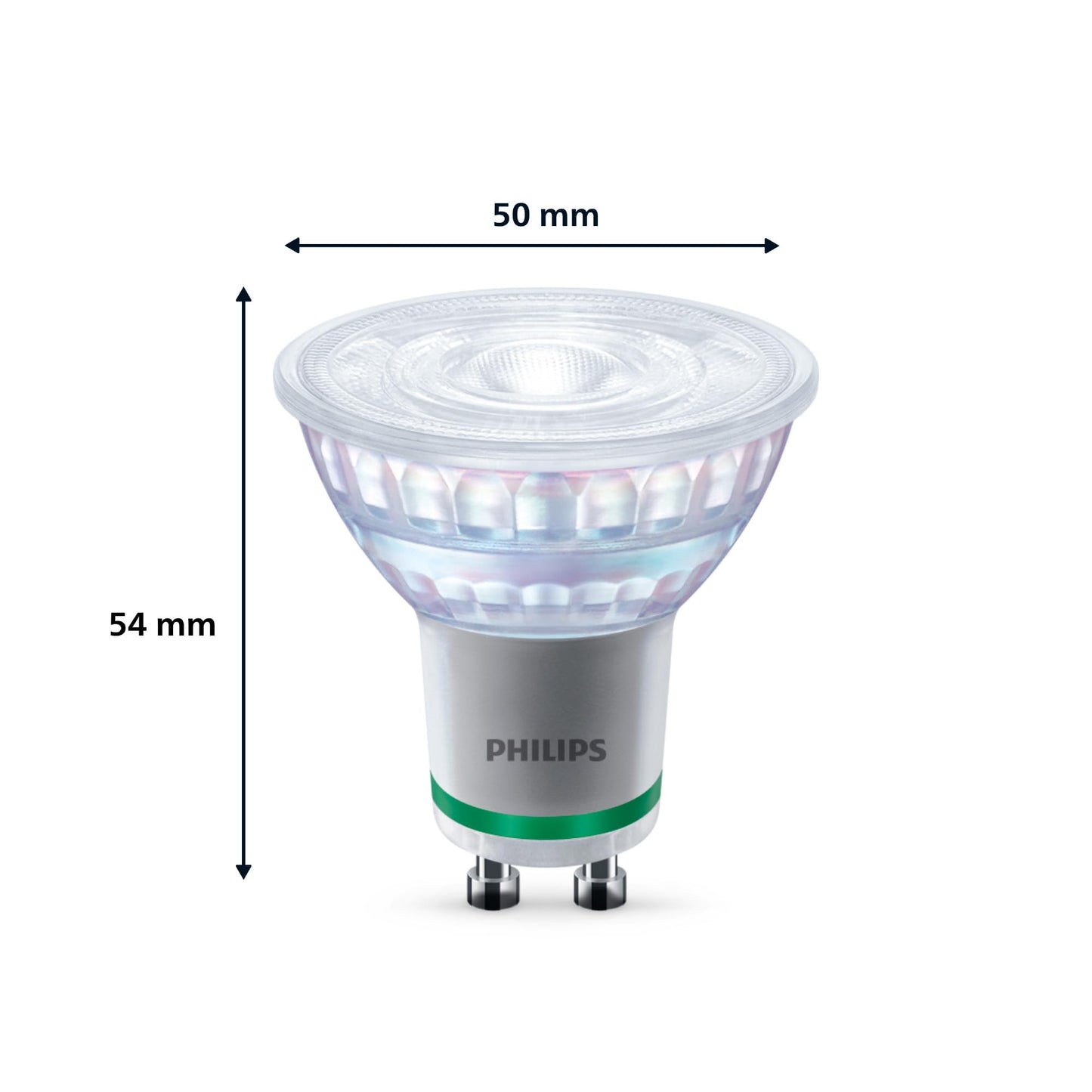 Philips Ultra Efficient - Ultra energy saving lights, LED light source, 50W GU10 Spot White
