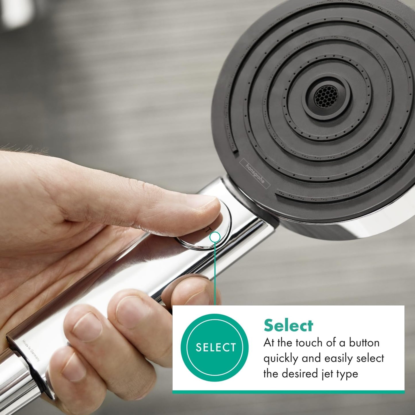 Hansgrohe Hand Shower Pulsify Select S, Shower Head 105 mm