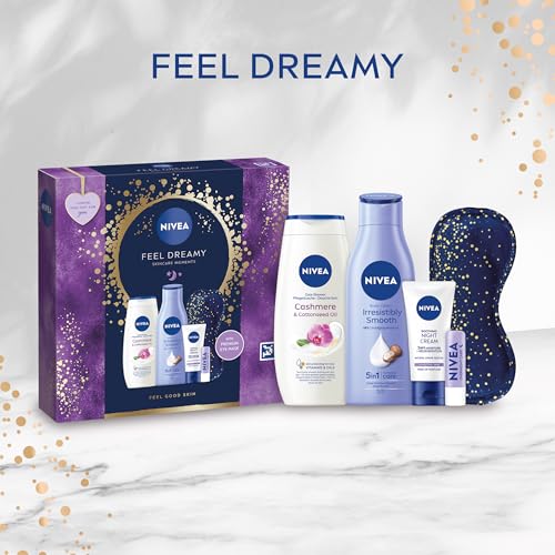 NIVEA Gift Set (4 Products), Women's Gift Set with Skincare Essentials, Includes Body Lotion, Face Mask, Face Wash, and Day Cream