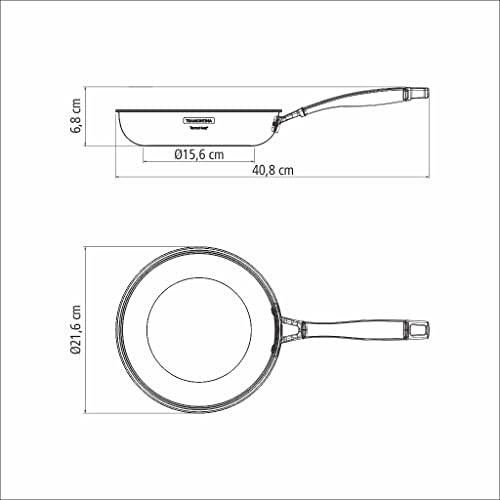 Tramontina Grano Frying Pan Stainless Steel for Induction, Electric, Gas and Ceramic Glass Hobs