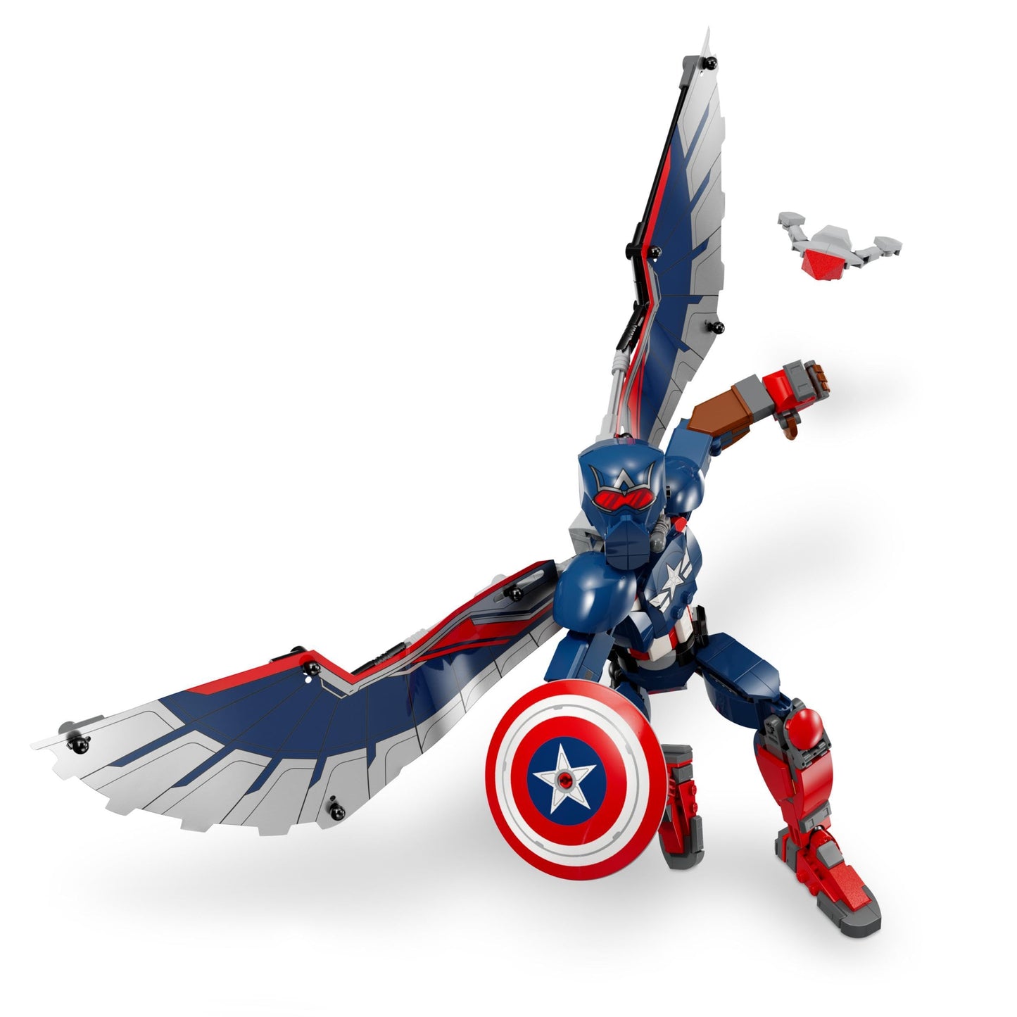 LEGO Marvel New Captain America Construction Figure, Super Hero Action Set with Shield and Drone, Building Toy for 8 Plus Year Old Boys & Girls, Avengers Birthday Gift Idea 76296