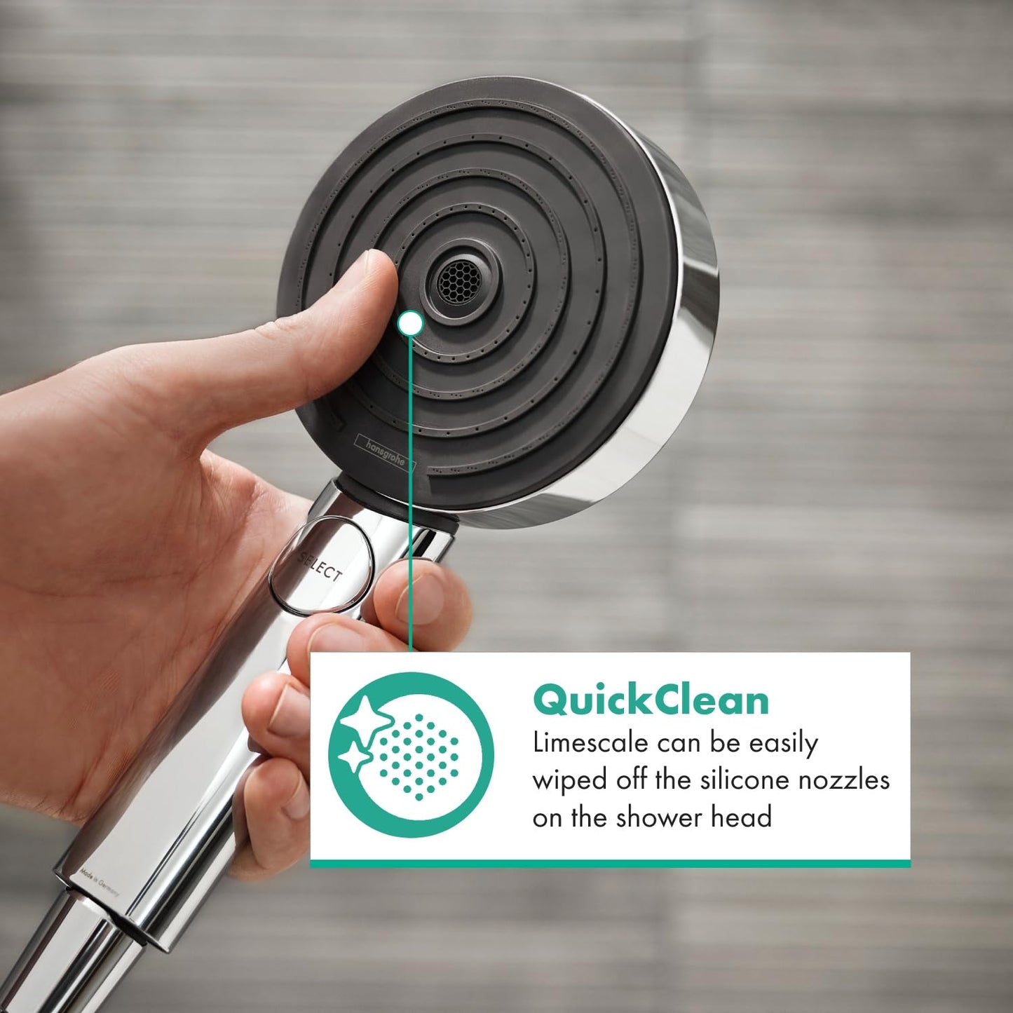 Hansgrohe Hand Shower Pulsify Select S, Shower Head 105 mm