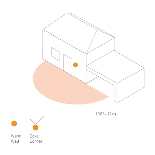 Steinel IS180-2 Wall Sensor, Passive infrared, energy efficient, IP54, insulation class II, for inside and outside, 180 ° detection