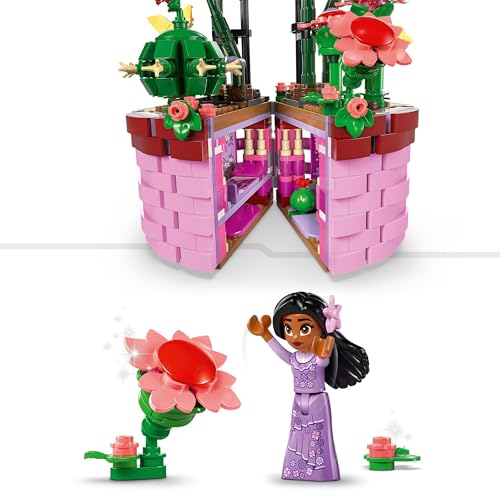 LEGO | Disney Encanto Isabela’s Flowerpot, Buildable Orchid Flower Toy for 9 Plus Year Old Kids, Girls & Boys, with Film Character Mini-Doll Figure, and Cactus, Fun Birthday Gift 43237