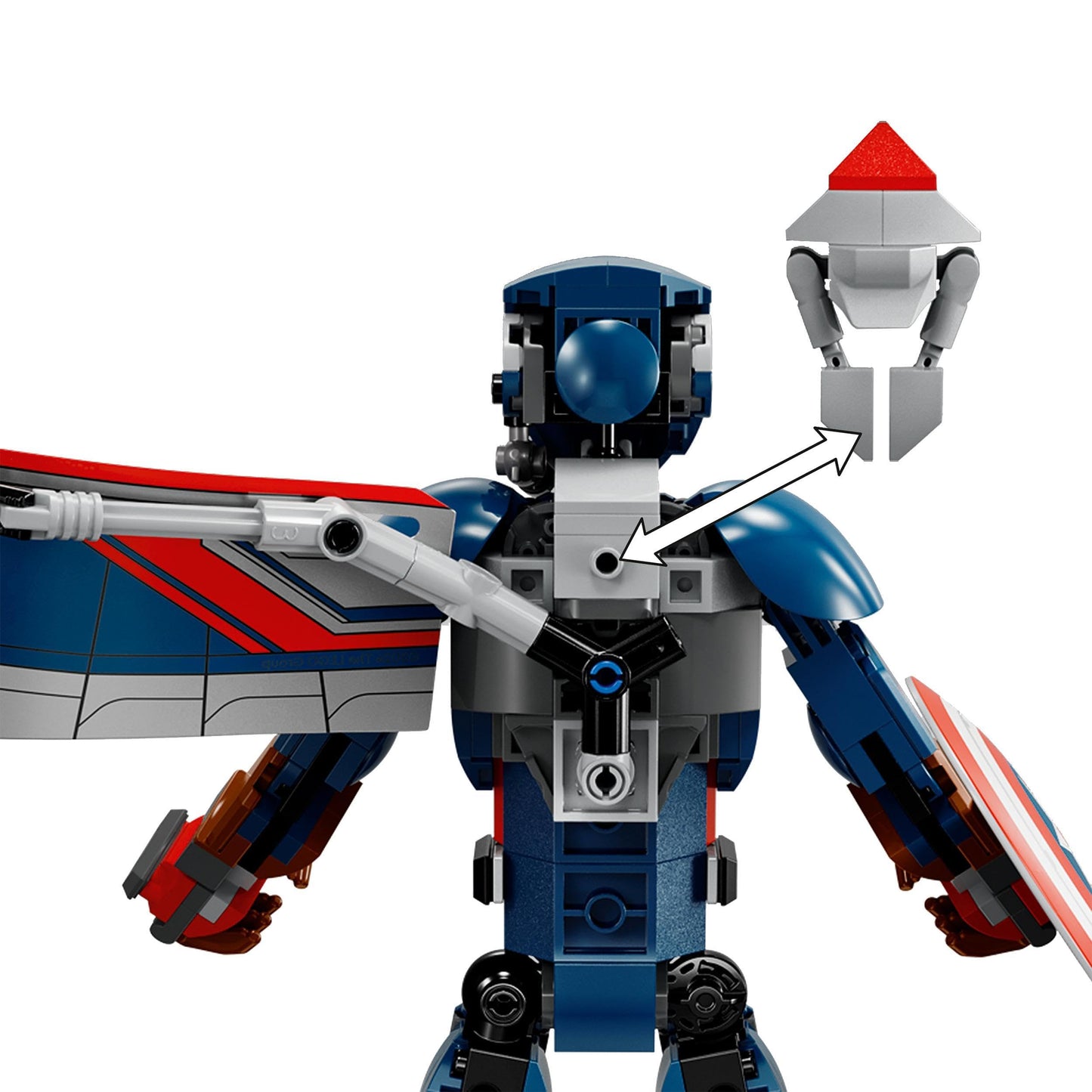 LEGO Marvel New Captain America Construction Figure, Super Hero Action Set with Shield and Drone, Building Toy for 8 Plus Year Old Boys & Girls, Avengers Birthday Gift Idea 76296