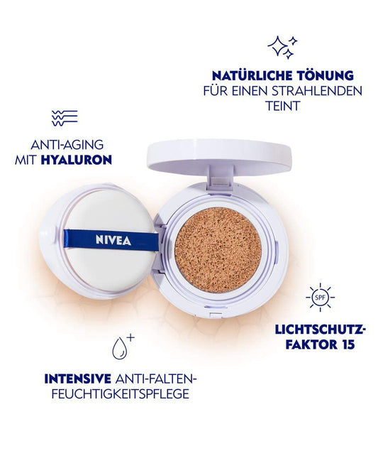 NIVEA 3-in-1 Anti-Age Care Pillow for Natural Tint and Moisture, for Medium Skin Types, 15 ml