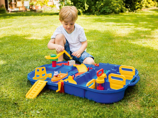 Aquaplay 8700001516 Waterway Set "Lock Box" 25 Pieces