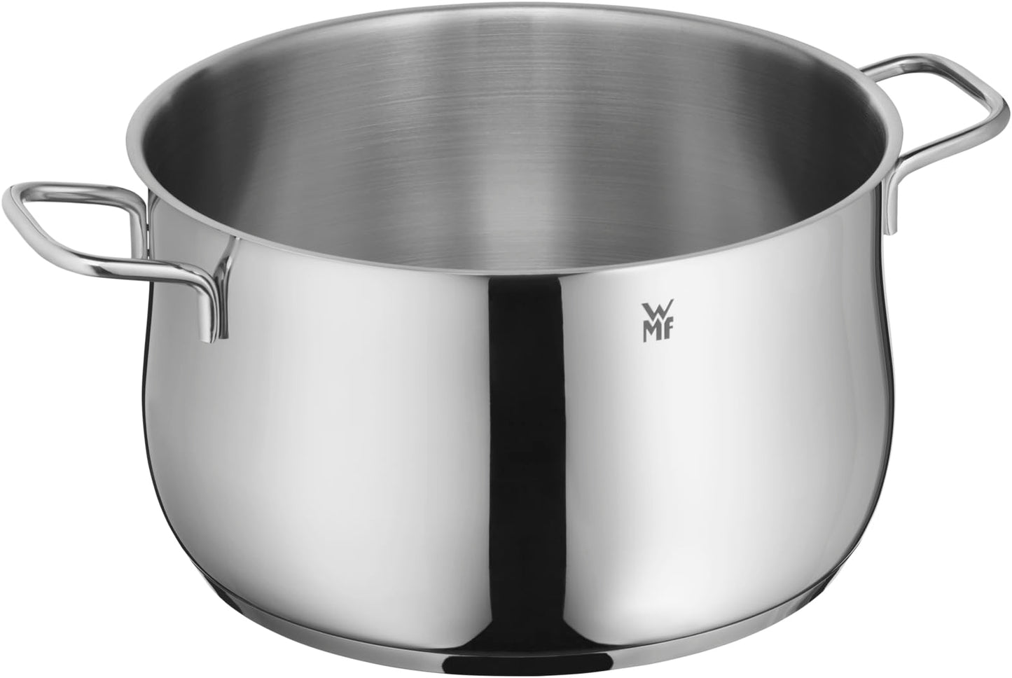 WMF High Casserole Approx 3.7L Diadem Plus Pouring Rim Glass Lid Cromargan Stainless Steel Polished Suitable for Induction Hobs Dishwasher Safe