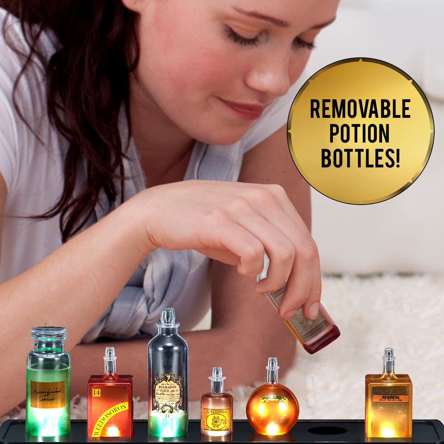 Professor Snape's Potion Bottles Mood Lamp | Bedroom Accessory Night-Light | Official Wizarding World Harry Potter Gifts, Toys and Collectables