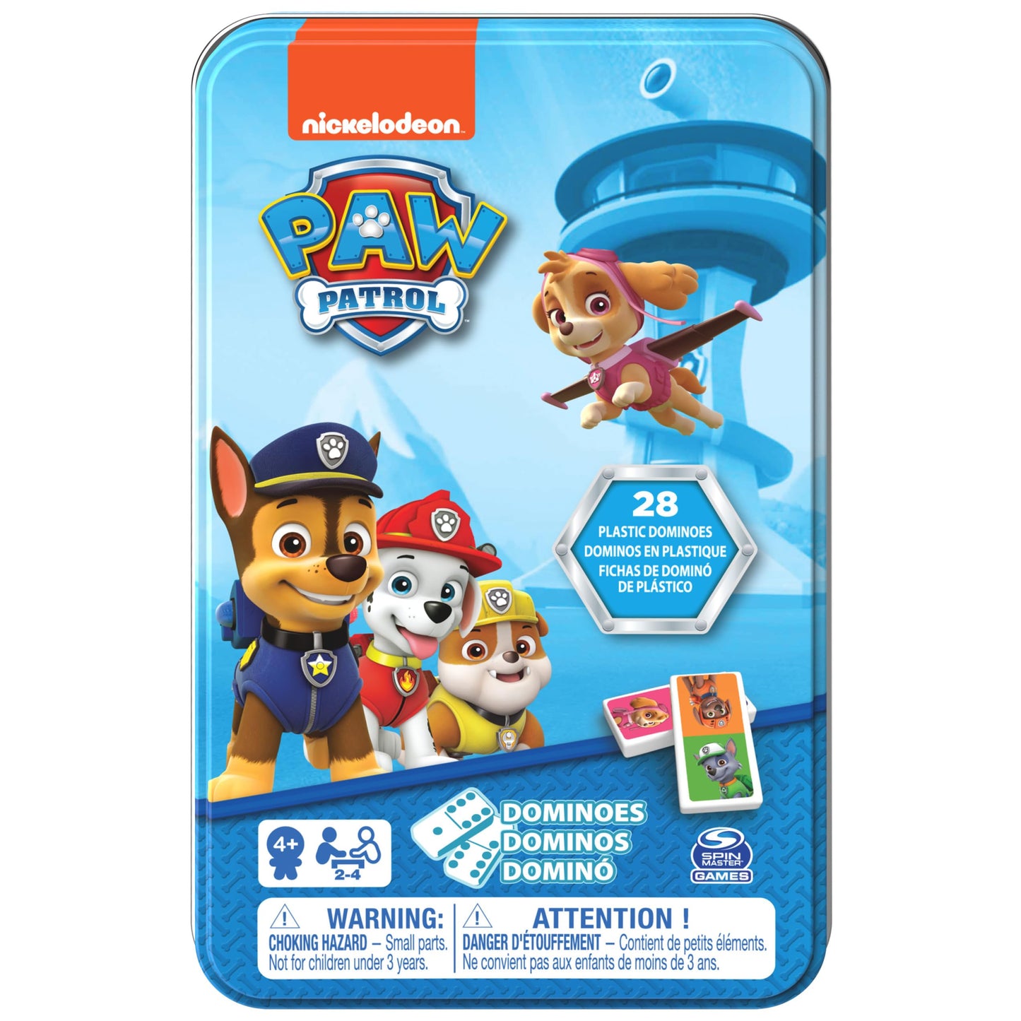Paw Patrol 6033087 Dominoes Game in Tin