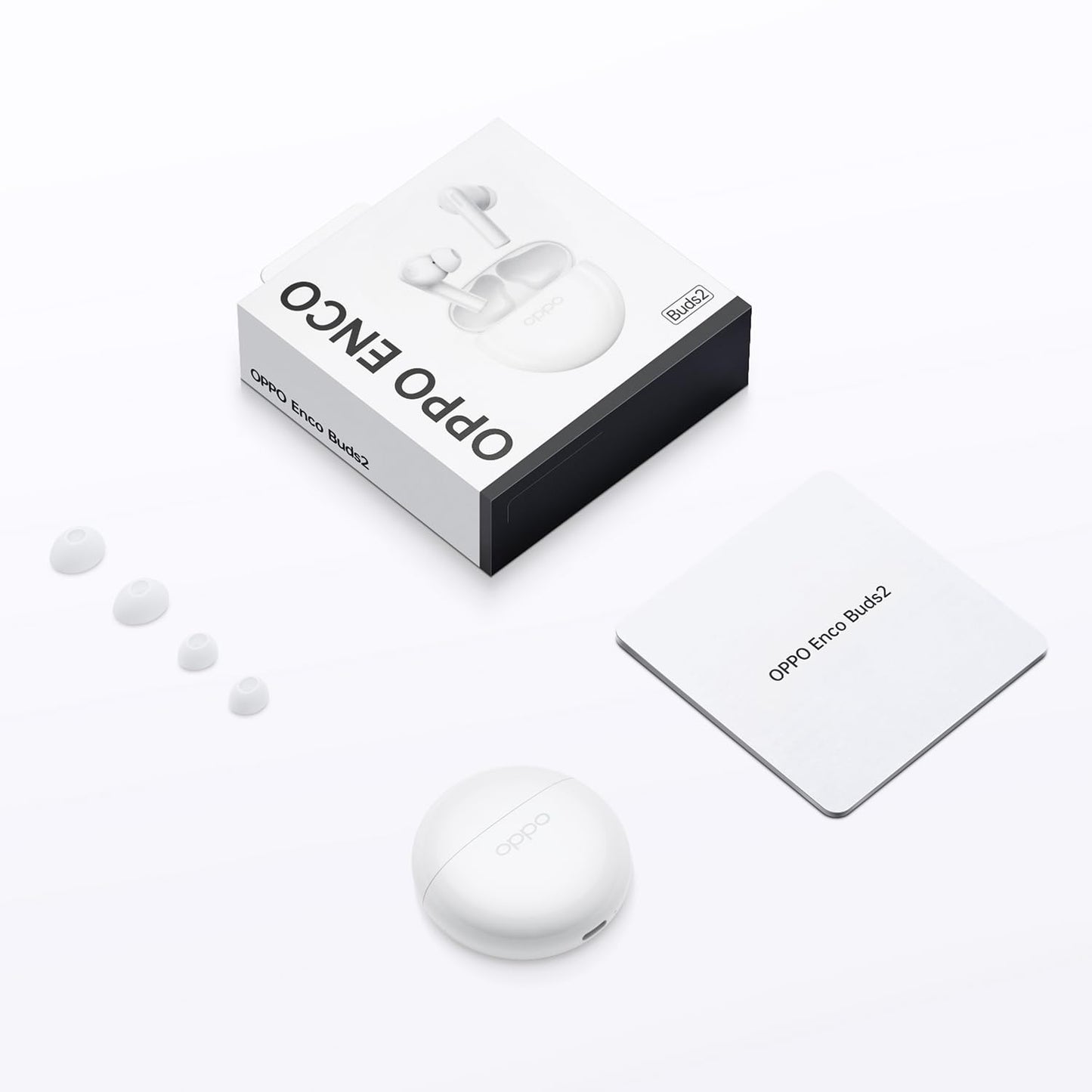 Oppo Enco Buds2 Wireless Headphone, Up To 28 Hours Of Listening Time, Noise Cancellation, White