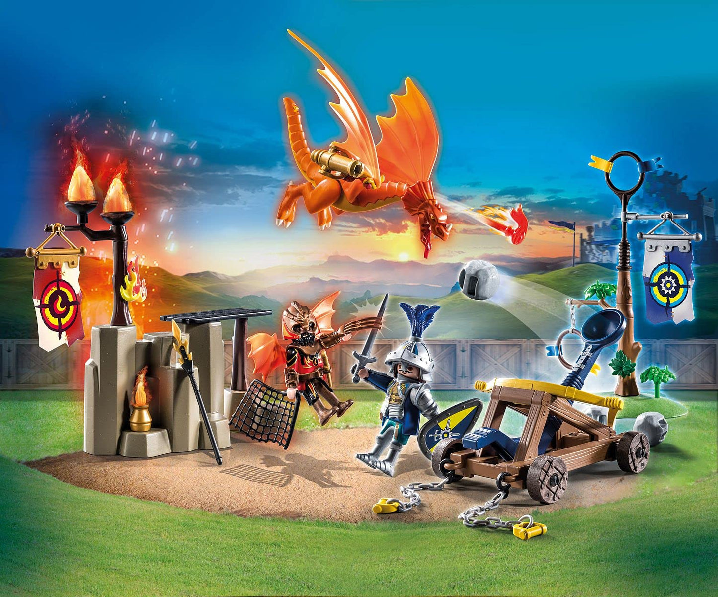 PLAYMOBIL Novelmore 71210 Novelmore vs. Burnham Raiders - Turnierplatz, Spielzeug für Kinder ab 4 Jahren