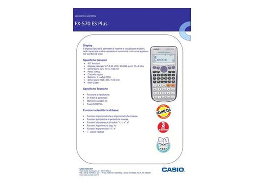 Casio Fx-570Es Plus 2 Scientific Calculator with 417 Functions, Black