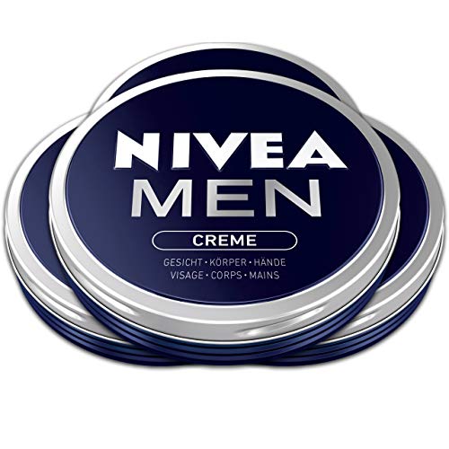 NIVEA Men Creme Pack of 5 (5 x 150 ml), Intensive Everyday Face, Body and Hand Cream with Vitamin E, Moisturising Cream For The Whole Body