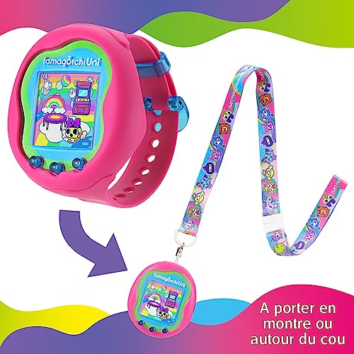 TAMAGOTCHI Bandai Uni Pink Shell Uni The Next Generation of Virtual Reality Pet connecting to the Tamaverse
