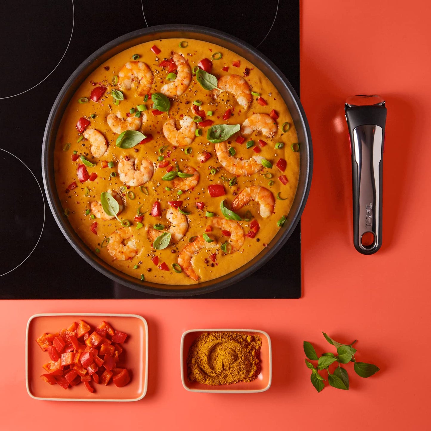 Tefal Ingenio Preference Frying Pan 28 cm, Stackable, Stainless Steel, Induction, Versatility, Space Saving, L9720602, Silver