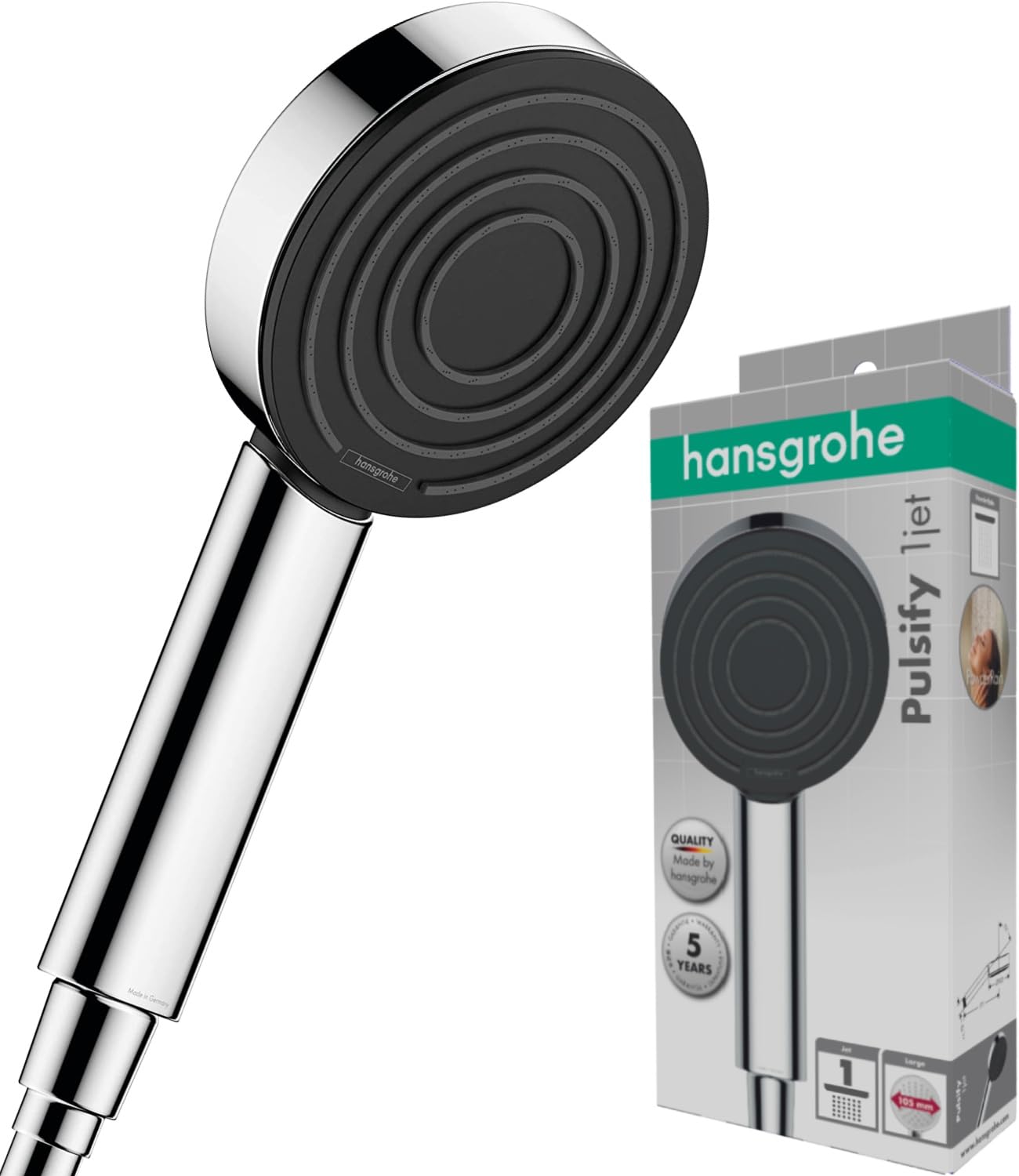 Hansgrohe Hand Shower Pulsify Select S, Shower Head 105 mm